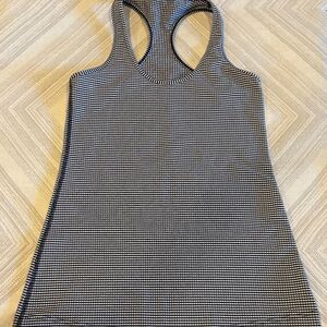 Lululemon Black and White Check Women's Racerback Tank Top